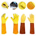 Miniatyrbild 2 av 5: Trädgårdshandskar Kaktushandskar Törnsäkra plantering Skyddshandskar Långärmade Trädgårdshandskar Trädgårdsmästarpresenter Brown yellow L