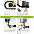 Miniatyrbillede 5 af 5: Dslr / spejlrefleks / Actionkamera Camcorder Telefon Stabilisator
