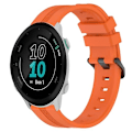 Miniatyrbild 1 av 5: För Garmin Forerunner 158 20 mm konkavt randigt Slicone watch Orange