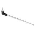 Miniatyrbillede 3 af 5: Fm-radioantenne 3,5 mm udtrækkelig antenne 4 sektioner L-formet 240 mm antenne