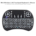 Miniatyrbild 3 av 5: Mini 2.4ghz Multi-media Bärbar Trådlös Handhållen Mini-tangentbord Backlit lithium battery black