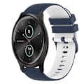 Miniatyrbild 1 av 5: För Garmin Vivomove Style 20 mm rutigt watch i två färger i silikon Dark Blue-White