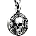 Pikkukuva 1 / 4: Memento Mori -kaulakoru 2024, Carpe Diem -riipus, 3D-pääkallokaulakoru miehille, Morin 400-vuotisjuhlan erikoisriipus