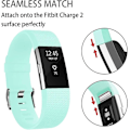 Miniatyrbillede 2 af 5: Udskiftningsbånd, der er kompatible med Fitbit Charge 2, Classic & Special Edition justerbare sportsarmbånd Teal Large