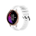 Miniatyrbilde 1 av 4: Rem for Garmin Venu 20 mm hvit silikon konkav stripe klokkestropp
