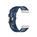 Miniatyrbillede 2 af 5: Til Fitbit Versa 3 Nylon Weave Canvas Watch Band Blue
