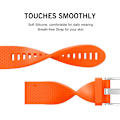 Miniatyrbillede 3 af 4: Udskiftningsrem til Fenix ​​5s Plus/fenix 6s Pro/fenix 7s/d2 Delta S Smartwatch (sølvspænde-mørkeblå) Orange