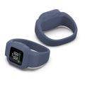 Miniatyrbilde 3 av 5: For Garmin Vivofit Jr3 No Buckle Silicone Pure Color Watch Band Blue Grey