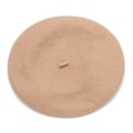 Pikkukuva 4 / 4: Villabarettihattu, yksivärinen ranskalaistyylinen lämmin cap naisille Retro Syksy ja Talvi Villamaalarihattu Naisten Baretti Kaikki ottelut Beige
