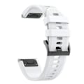 Miniatyrbilde 1 av 5: 22mm Hurtigutløselig Myk Silikon Smartklokke Rem Stropp Erstatning Kompatibel Garmin Fenix 7x 6x 6 5x Plus White