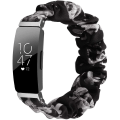 Miniatyrbillede 1 af 5: Scrunchies kompatibel med Fitbit Inspire 2 Band/inspire Hr Band/inspire Black Grey Flower Large