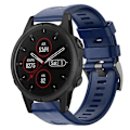 Miniatyrbilde 1 av 5: For Garmin Fenix ​​5s Plus metallspenne ensfarget silikonklokkerem Navy Blue