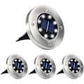 Miniatyrbilde 1 av 3: Solar Ground Lights, 8 Led Hage Lights Disk Lights In-ground Utendørs Landskap Belysning For Plen Patio Pathway Yard Deck Gangvei 4 Pack