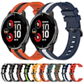 Miniatyrbild 3 av 5: För Garmin Venu 2 Plus 20 mm vertikalt tvåfärgs watch Black-Red