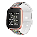 Miniatyrbild 1 av 5: För Fitbit Versa Printing Butterfly Buckle Silicone Watch Band Colorful Skull