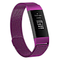 Miniatyrbillede 2 af 5: Magneturbånd i rustfrit stål til Fitbit Charge 4small Størrelse: 190x18mm Dark Purple