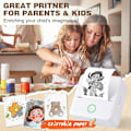 Miniatyrbillede 3 af 5: Mini Termisk Printer, Trådløs Etiketprinter med Bånd, Kompatibel med iOS og Android Hvid