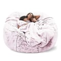 Miniatyrbillede 3 af 3: Lazy Sofa Bean Bag Kunstig Pels Bean Bag Bean Sofa Snow red 150cm*75cm