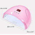 Miniatyrbillede 5 af 5: Negle tørreapparat 48W UV LED Neglelampe med automatisk sensor Bærbar UV-lampe til gelpolering Pink