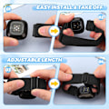 Miniatyrbild 5 av 5: Elastiskt klockarmband för Fitbit Versa 4/Versa 3 - Justerbar nylon (2-pack)