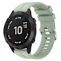 Miniatyrbillede 1 af 5: Til Garmin Fenix ​​6 Gps 22 mm ensfarvet silikone urrem Light Green