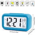 Miniatyrbild 2 av 5: Väckarklocka LED Digital Stor Display Snooze Nattlampa Blå