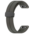 Miniatyrbilde 2 av 5: Svart spenne 22mm silikon klokkestropp for Garmin Fenix 7/forerunner 965/955/945/935 Space Grey