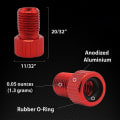 Miniatyrbillede 3 af 3: 5-pack cykelpumpeadapter Presta ventiladapter - Konverter Presta til Schrader - Fransk/dk til os - Pump dæk ved hjælp af standardpumpe eller luftkompressor (gree