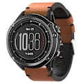 Miniatyrbillede 1 af 5: Til Garmin Fenix ​​3 26mm læder sutur stålspænde urbånd Brown