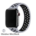 Miniatyrbild 1 av 5: Solo Loop-rem för Apple Watch Band 44mm 40mm 38mm 42mm Andas Silikon Elastiskt bälte Armband Band Iwatch Series 3 4 5 Se 6 obsidian black 42mm or 44mmS