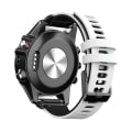 Miniatyrbild 4 av 5: För Garmin Fenix ​​6x tvåfärgad silikon watch White Black