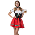 Miniatyrbilde 1 av 5: Oktoberfest-kostyme for damer, tysk karneval, ølserver, servitør, cosplay, parade, taverna, festdrakt, uniform M