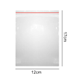 Miniatyrbilde 4 av 4: 100 stk tykke, gjennomsiktige Ziplock-plastposer i polyetylen, holdbare og gjenlukkbare 12 X 17cm