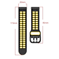 Miniatyrbillede 3 af 3: Til Garmin Move 3 20 mm blandet farve silikone urrem Black Red