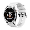 Miniatyrbillede 1 af 5: Til Garmin Epix Gen 2 22 mm horisontal tekstur silikone urrem med værktøj til fjernelse White