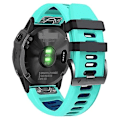 Miniatyrbild 1 av 5: För Garmin Instinct 22 mm silikon watch i två färger Peppermint Green - Blue