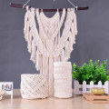 Miniatyrbillede 4 af 4: 6 mm 50 m macrame reb snoet snor bomuldssnor, håndlavet beige reb
