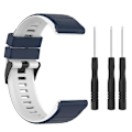 Miniatyrbillede 3 af 5: Til Garmin Fenix ​​7x 26mm Silikone Mixing Color Watch Band Black-Red