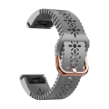 Miniatyrbillede 3 af 5: Til Garmin Fenix ​​7s / 6s / 5s Quick Release Lace Silikone Urbånd Grey