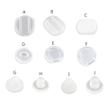 Miniatyrbillede 2 af 5: 100 stk klare øreringe puder Silikone komfort øreringe puder til klips på øreringe I 6mm*3.5mm S