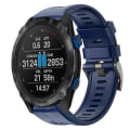 Miniatyrbilde 1 av 4: For Garmin Descent Mk 2i metallspenne ensfarget silikonklokkerem Navy Blue