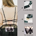 Miniatyrbilde 4 av 5: Plus Size Undertøy for Kvinner Blonde Svart Babydoll Sexy Mesh Høy