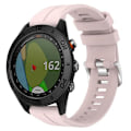 Miniatyrbilde 1 av 4: For Garmin Approach S60 22 mm ensfarget silikonklokkerem Pink
