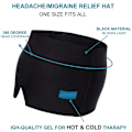 Miniatyrbild 4 av 5: Gel Varm Kall Terapi Huvudvärk Migrän Relief Cap För Chemo, Sinus, Nacke Bärbar Wrap Stress Tryck Smärta Massage PINK SET