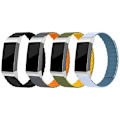 Miniatyrbild 2 av 5: För Fitbit Charge 3/4 Silikon magnetiskt watch Grey Orange