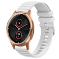 Miniatyrbild 1 av 5: För Garminmove Luxe 20 mm Wavy Dot Pattern Solid Color Silikon Watch Band White