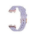 Miniatyrbilde 3 av 5: For Fitbit Charge 4 / Charge 3 / Charge3 Se Flettet Nylon Klokkebånd Plasthode Purple