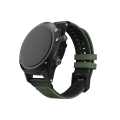 Miniatyrbilde 3 av 5: For Garmin Fenix ​​6 To-farget klokkerem med silikonrem Army Green Black