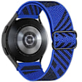 Miniatyrbillede 1 af 5: 20 mm 22 mm bånd til Samsung Galaxy Watch 4/classic/3/5/pro/active 2 Gear S3 Elastic Nylon Loop Huawei Watch Gt 2 2e 3 Pro Strap black blue 22mm