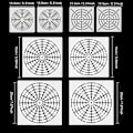 Pikkukuva 3 / 4: Piirustus maalaussarjat uudelleenkäytettävät mylar mandala pisteviiva maalaus stensiilit mallit työkalut askarteluun